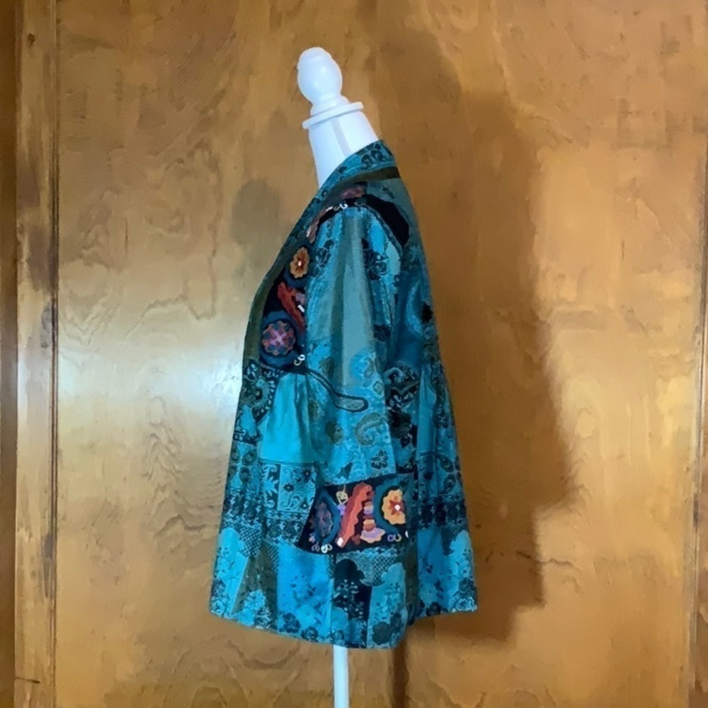 Soft Surroundings Embroidered Jacket - Euc - image 3